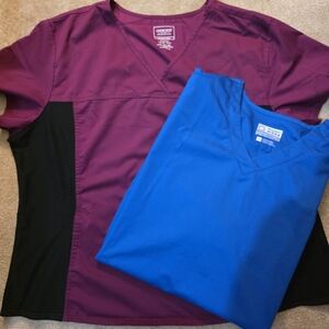 Scrub Tops in Purple and Blue Size 3XL Vguc